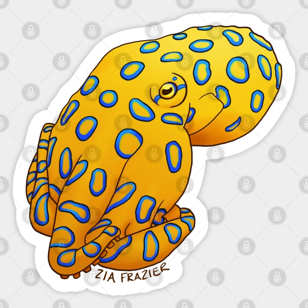 Blue-Ringed Octopus Sticker by ziafrazier